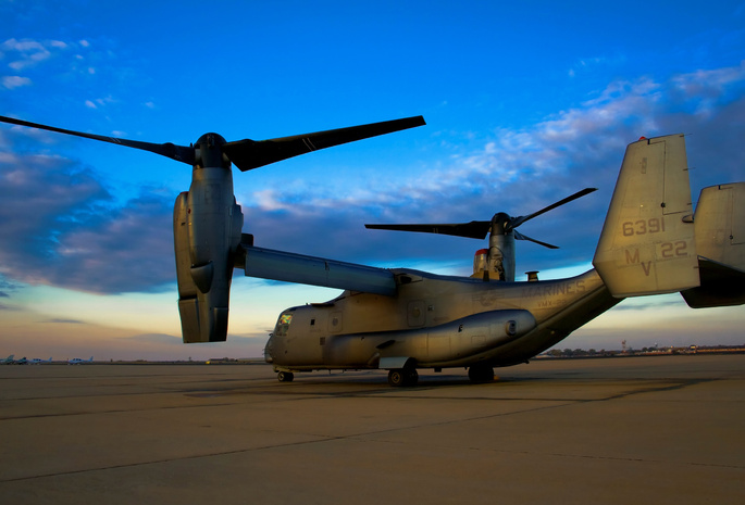 osprey, аэродром, v-22 osprey, Bell-boeing, конвертоплан