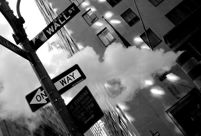 нью-йорк, картинка, city, обои, город, фон, улица, new york, манхеттен, чёрно-белое, wall street, Фото, уо__лл-стрит, снимок