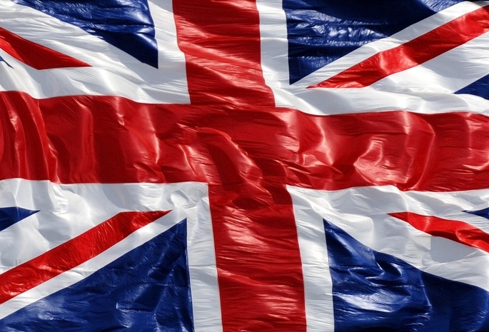 англия, флаг, Текстура, помятость, великобритания