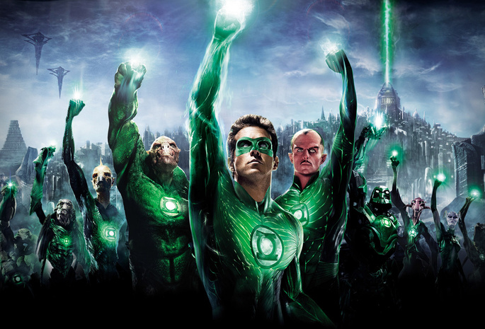 зелёный фонарь, ryan reynolds, Green lantern, супергерой, кино