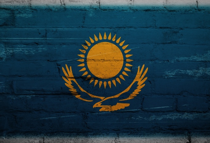 казахстан, Стена, флаг, texture
