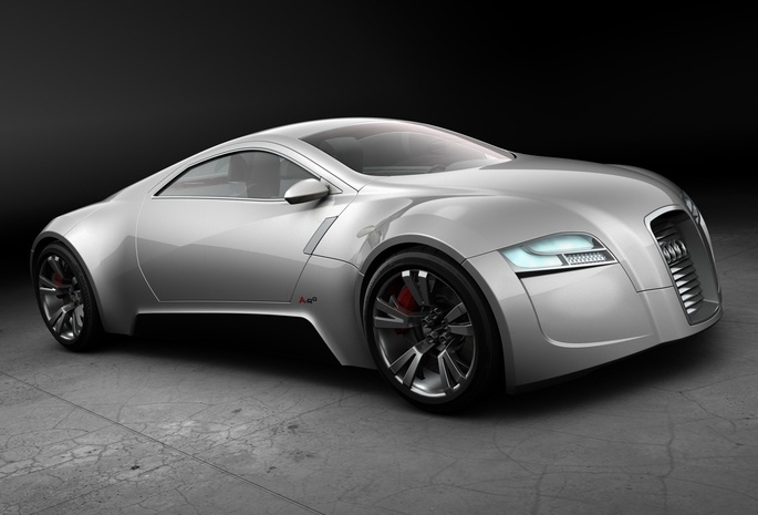 concept, серебристый, Audi