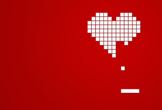сердце, Красный, кубики