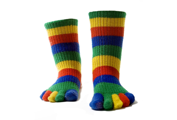 пальцы, полоски, разноцветные, ноги, Носки, цвета, тёплые