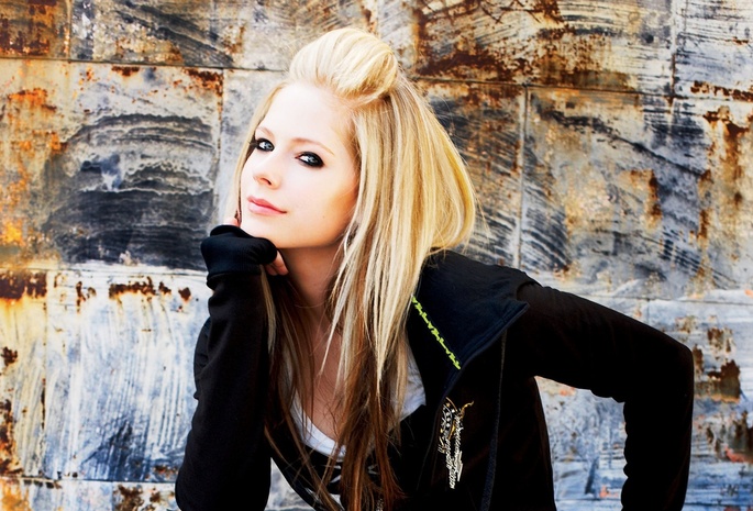 Avril lavigne, блондинка, взгляд