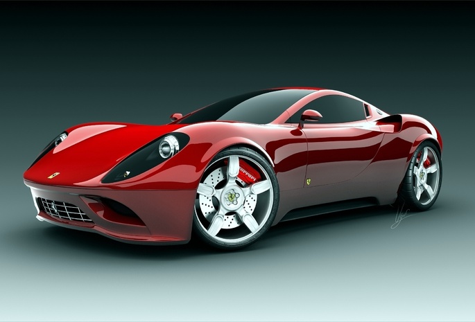 ferrari, машина, Красная