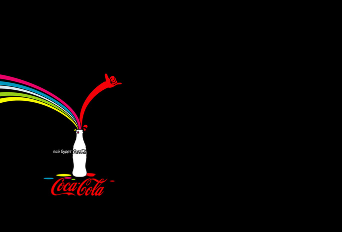 Coca cola, реклама, бутылка