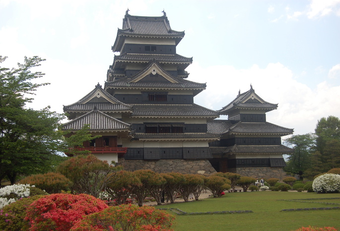 замок, мацумото, дворец, хонсю, Япония