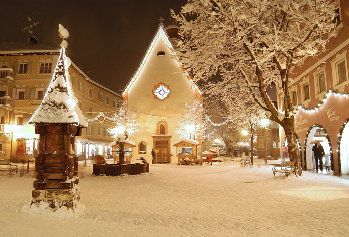 hotel, дом, италия, Valgardena, курорт, italia, отель, снег, зима