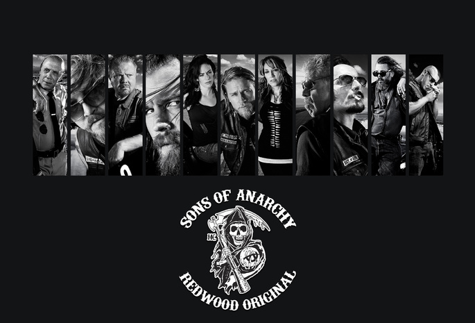 байкер, Sons of anarchy, сериал, soa, мотоцикл, мотоцикл