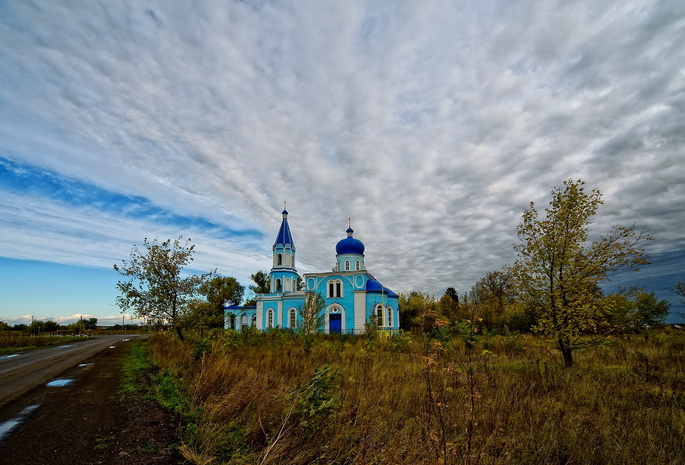 дорога, небо, Храм