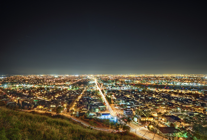 california, night, лос-анджелес, usa, The south bay, la, los angeles, lights