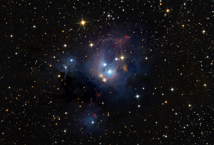 звезды, цефей, Туманность, ngc 7129