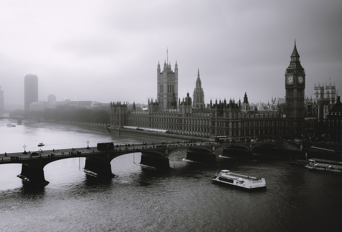 лондон, London, туман