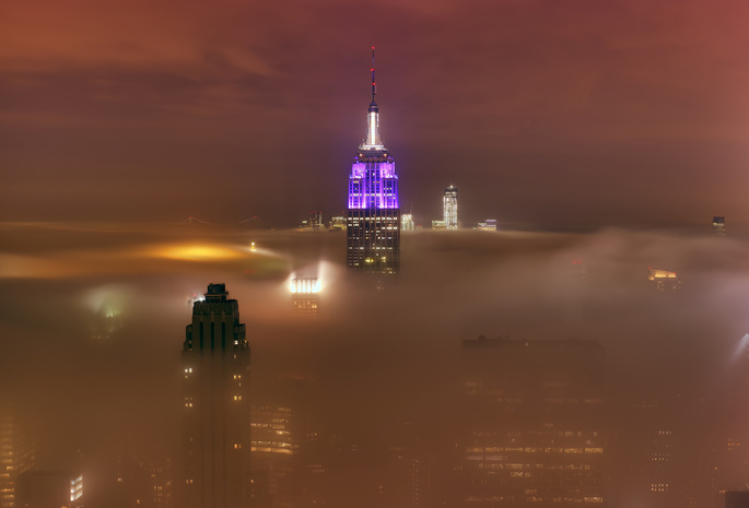 туман, город, New york, нью йорк, 15 мая 2012 год, облако, туман