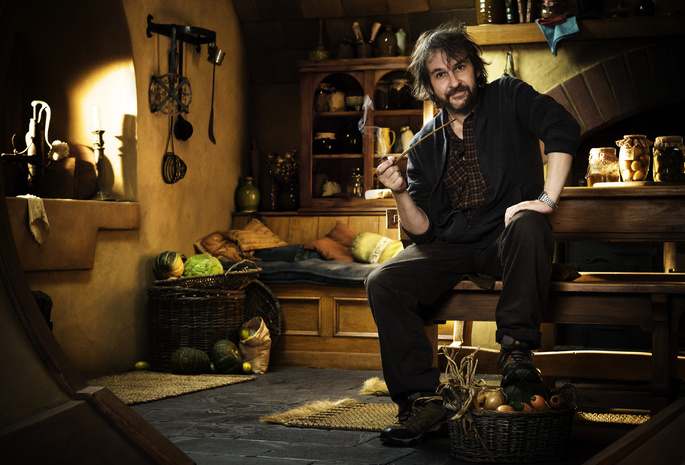 питер джексон, Peter jackson, хоббит, трубка, сьемки, the hobbit