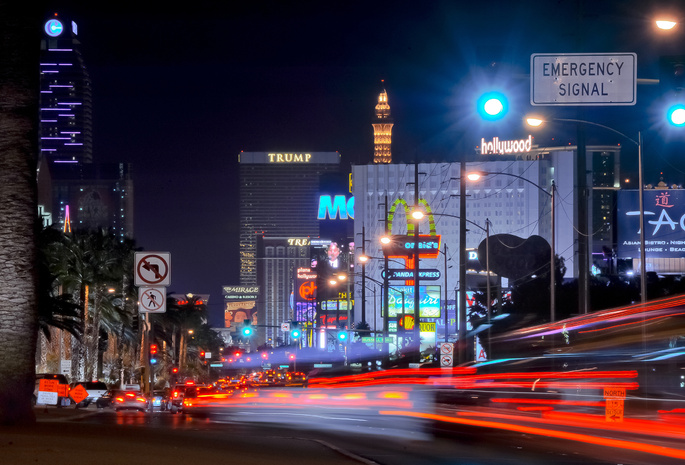 сша, невада, las vegas, usa, Emergency signal, ночь, night, лас-вегас, nevada