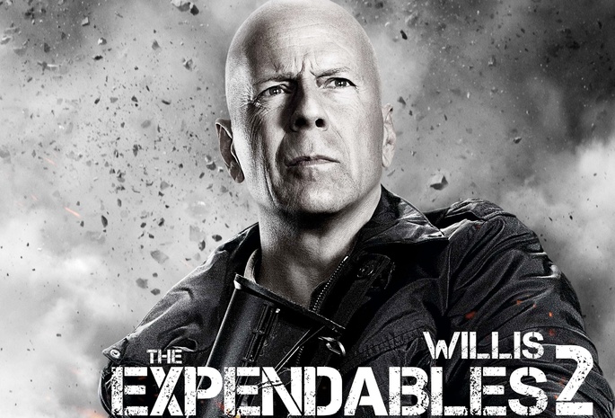 expendables 2, лысый, неудержимые 2, Bruce willis, брюс