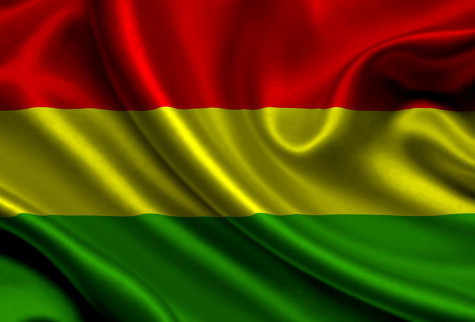 Bolivia, Satin, Flag