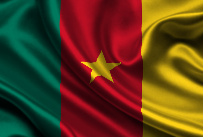 Cameroon, Satin, Flag