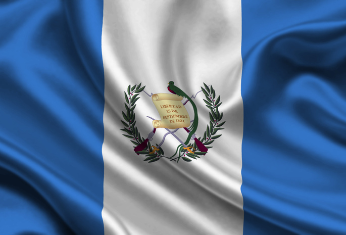 Guatemala, Satin, Flag
