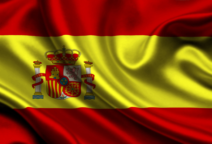 Spain, Satin, Flag