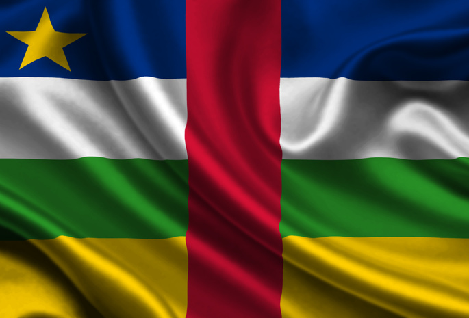 Central African Republic, Satin, Flag