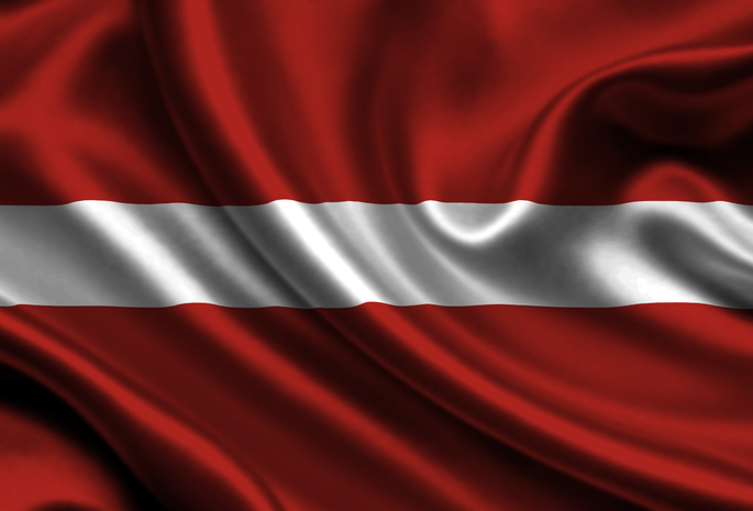 Latvia, satin, flag