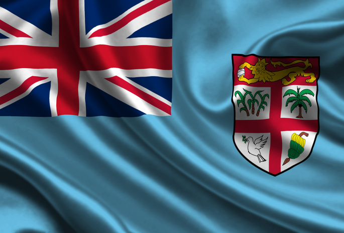 fiji, satin, flag