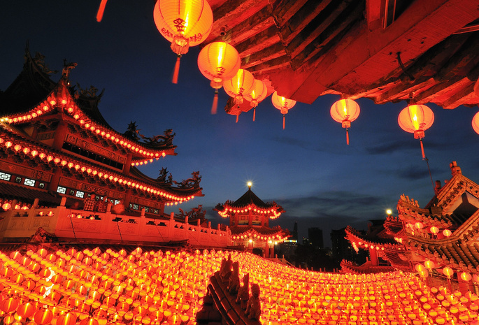 thean hou temple, kuala lumpur, malaysia, Фонарики, бумага