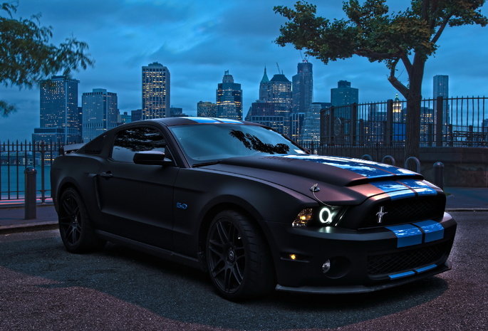 Ford mustang, tuning, black