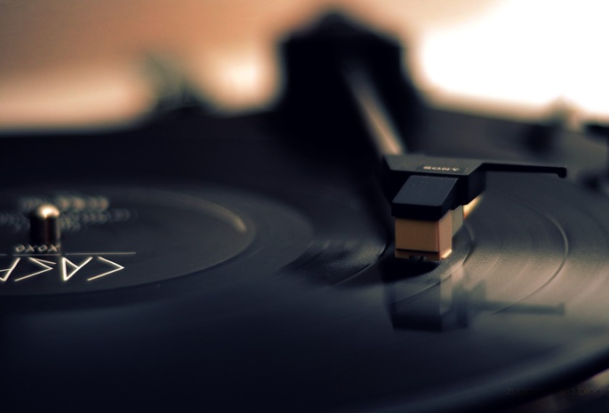 пластинка, макро, проигрыватель