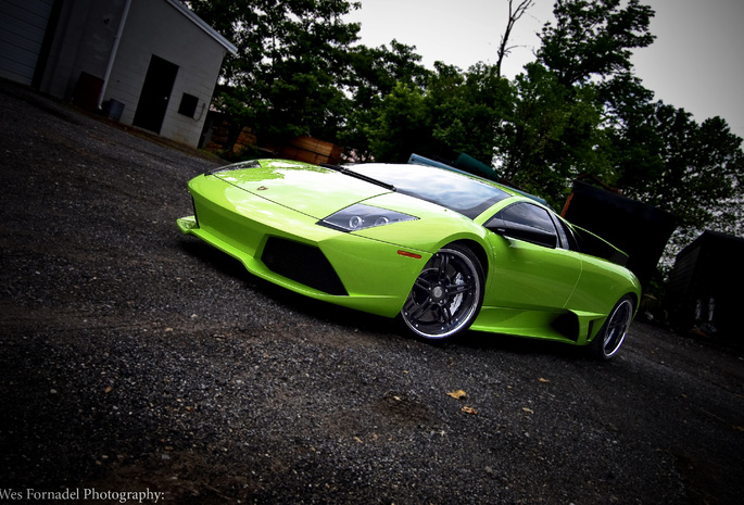 Lamborghini, ламборджини, murcielago, green, 360 forged, мурсиэлагро