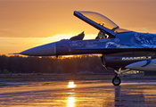 f-16, fighting falcon, Самолет, general dynamics