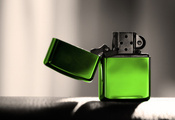 Zippo, зажигалка, green