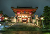 храм, Япония, фонари