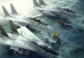 F-14, самолеты, стоянка