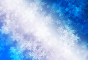 зима, Снежинки, синий, сияние