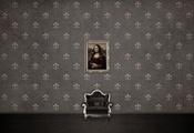 patterns, armchair, кресло, текстура, узоры, Mona lisa, texture, картина