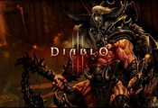 варвар, оружие, логотип, Diablo iii