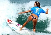 Alana blanchard, серф, волна, море, чемпион