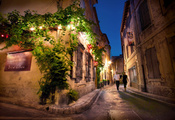 street, saint remy de provence, night, франция, France, ночь