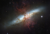 галактика, M82, большая медведица, сигара, созвездие