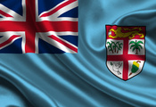 fiji, satin, flag