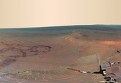 Марс, марсоход, гора, панорама, opportunity, грилис-хевен