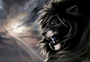 морда, Gold song, злой, пасть, лев