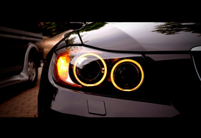 335i, фара, ангельские глазки, Bmw