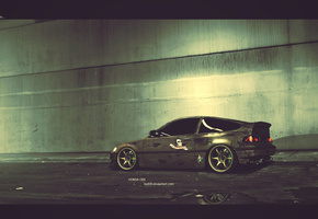 honda crx, хонда, аэрография, тюнинг, honda, Машина