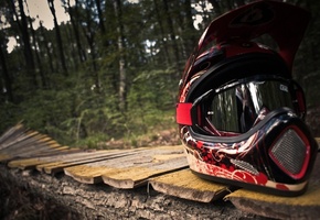 маунт-байкинг, Шлем, лес, дорожка