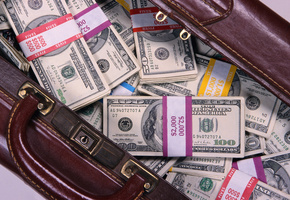 пачки, Деньги, саквояж
